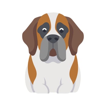 St Bernard Flat Icon 1 vector