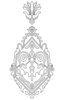 Vintage black lines, intricate lines, carpet elements, ethnic tribal lines png
