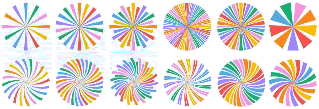 set collections trendy sun rays icon. Vintage sunburst symbol. Radial Fireworks retro 80s, 90s template design illustration vector