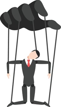 business characters like puppets with helpless poses vector