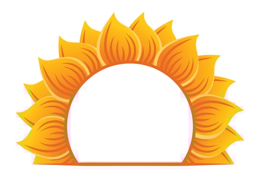 The frame with sunflower. vector