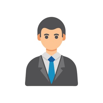 Flat Icon Illustration of Business Man Avatar vector