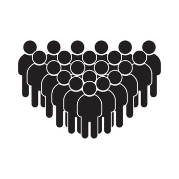 Group crowd people icon modern simple design vector