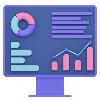 3D Data Analytics Dashboard png