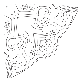 Triangle corner, abstract line vintage design, black lines png