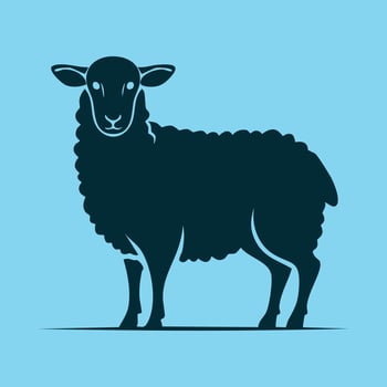 Sheep silhouette icon vector