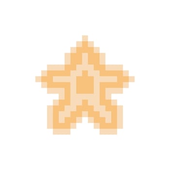 star retro pixel art vector