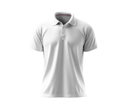 White polo shirt design for casual wear or promotional purposes png