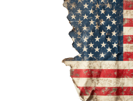 American flag on weathered paper for patriotic designs and themes png