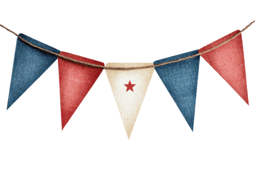 Festive bunting decoration for celebrations and events png