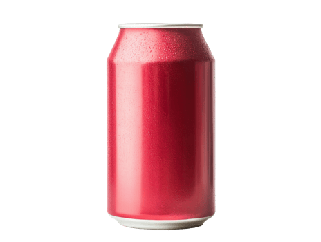 Refreshing cold beverage can with condensation for summer enjoyment png