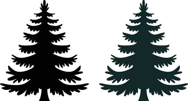 Simple Pine Tree Silhouette for Graphic and Design Use vector