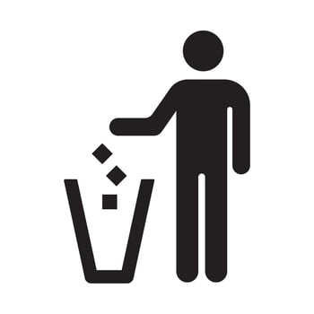 Do Not Litter Clean Area Icon vector