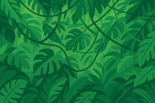 Tropical Jungle Layers of Green vector