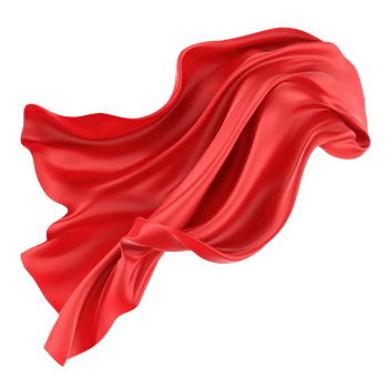 3d Dynamic red fabric gracefully flowing against color transparent background, showcasing elegant movement and vibrant a in a digital design png