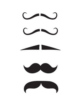 Different Mustache For Men vector