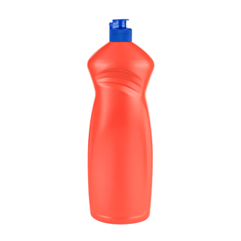 Dishwashing liquid in orange bottle isolated png