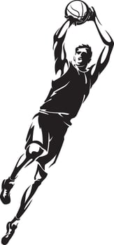 Fade Away Jump Shot Basketball Game vector
