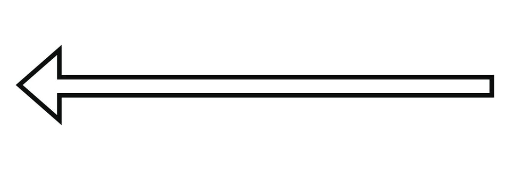 single line arrow icon vector