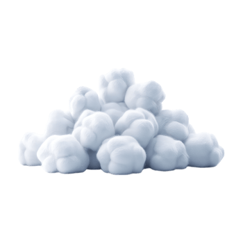Pile of white cotton balls png