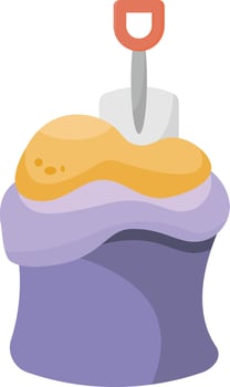 Garden Shovel and Pail Set vector