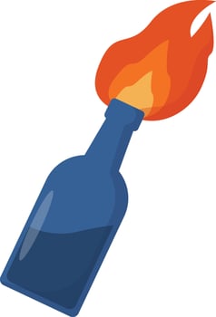 Burning Molotov Cocktail vector