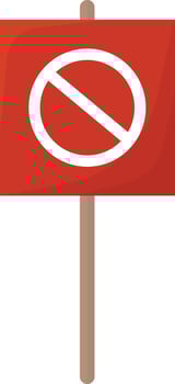 Red No Entry Sign vector