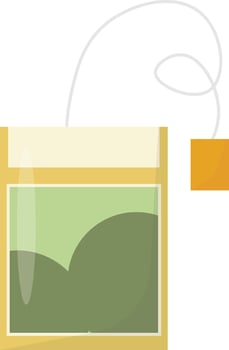 Green Tea Bag vector