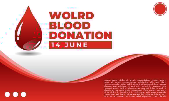 World Blood Donation Day Poster Minimalist Red White Theme vector