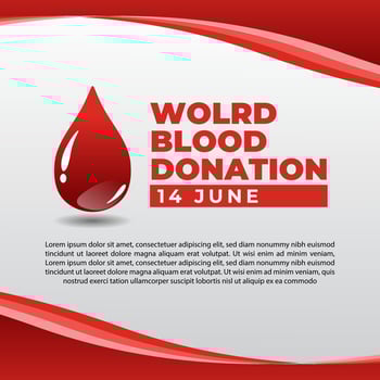 Blood Donation Awareness Poster Medical Infographic Style vector