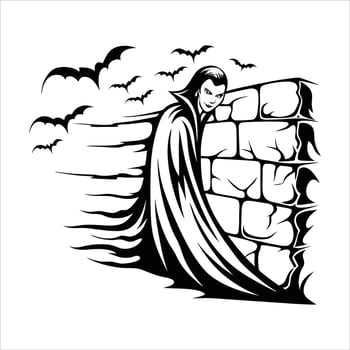 mysterious vampire look vector