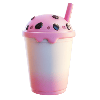 Pink milkshake in a clear glass with a straw a sweet and refreshing beverage perfect for a treat or a special occasion png