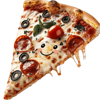 Slice of pepperoni pizza on white background display closeup png