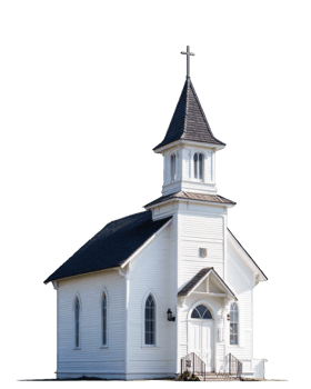 White Church Architecture Steeple Victorian Design Religious Building png