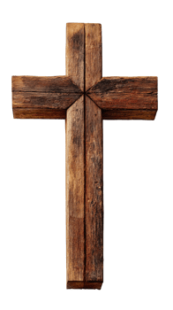 Rustic Wooden Cross A Symbol of Faith png