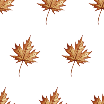Seamless pattern with autumn maple leaves. Handmade watercolor illustration. Color image. Great for packaging, decor, textiles and wallpaper, for printing and wrapping paper. png