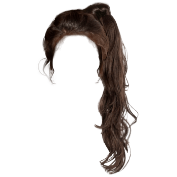 Long Wavy Brown Hair on Transparent Backgrounds png