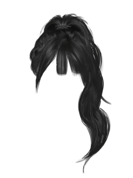 Long Wavy Brown Hair on Transparent Backgroundd png