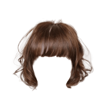 Short Sleek Black Hair with Side Part Realistic Hair png