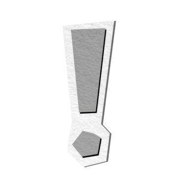 Exclamation Mark on Torn Paper with Transparent Background png