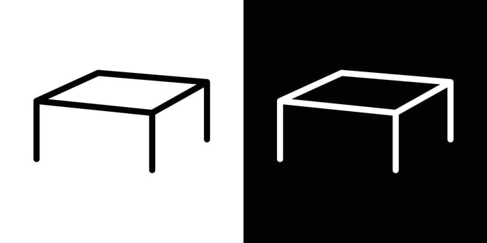 Table icons vectors set in stroke line style.. EPS10