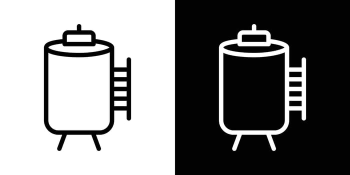 Water tank icons vectors set in stroke line style.. EPS10