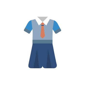 Simple graphic of a stylized school uniform dress vector