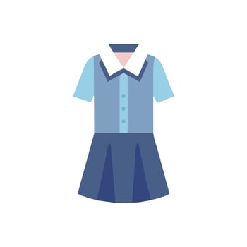 Flat design illustration of a school uniform dress vector