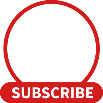 Circle subscribe button, red subscribe button social media button. Subscribe like comment share png