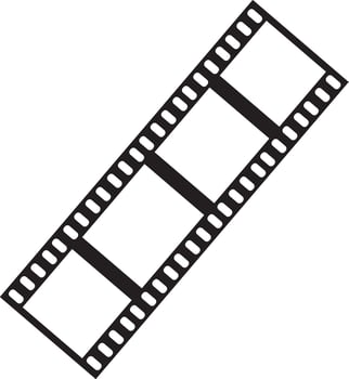 Camera Film Negative Silhouette Design On White Background vector