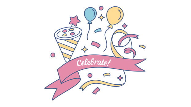 Celebrate birthday party sticker png