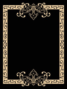 Sophisticated Bloom Frame in Vintage Decor vector