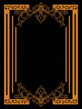Decorative Bloom Frame in Traditional Ornament vector