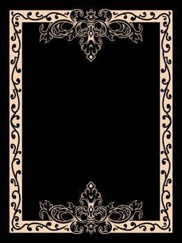 Royal Garden Frame with Ornamental Edges vector
